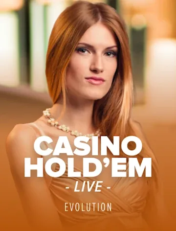 Casino Hold'em poker table by Evolution at Trada Casino